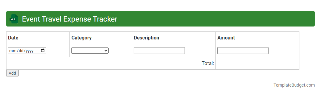 Event Travel Expense Tracker