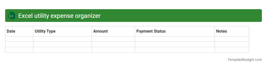 Excel utility expense organizer
