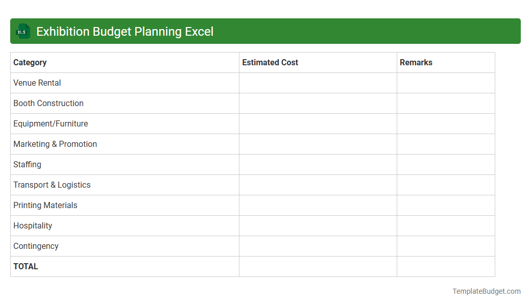 Exhibition Budget Planning Excel
