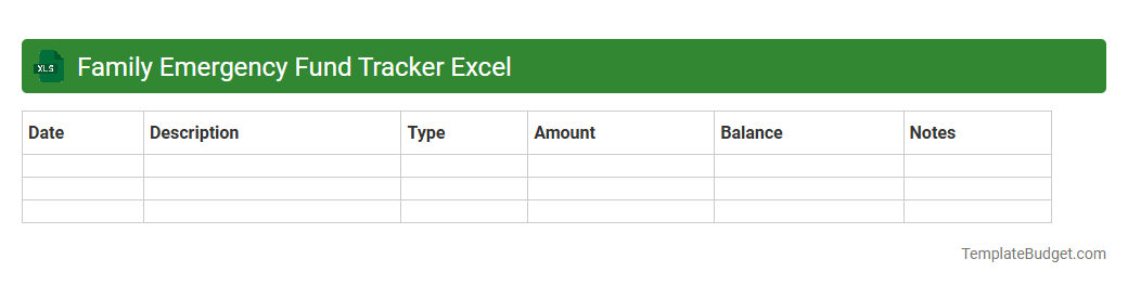 Family Emergency Fund Tracker Excel
