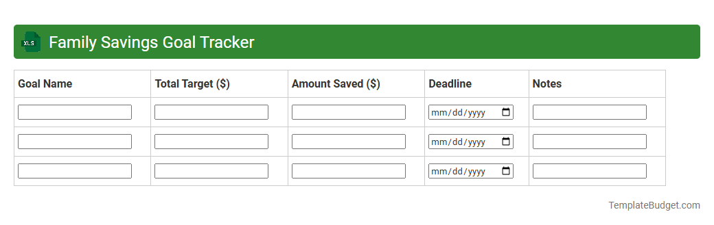 Family Savings Goal Tracker