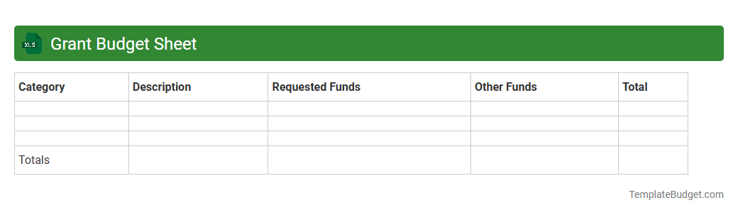 Grant Budget Sheet
