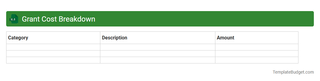Grant Cost Breakdown