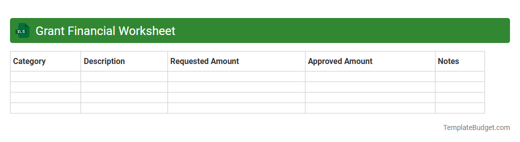Grant Financial Worksheet
