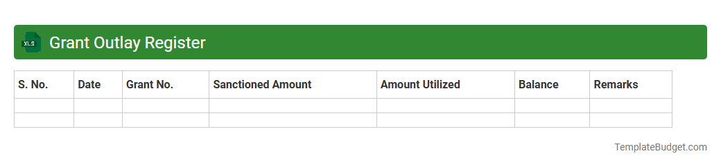 Grant Outlay Register