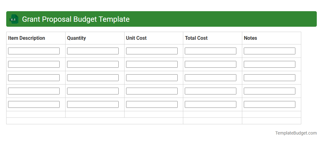 Grant Proposal Budget Template