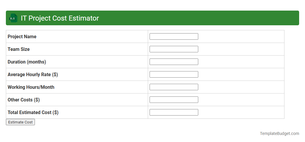 IT Project Cost Estimator