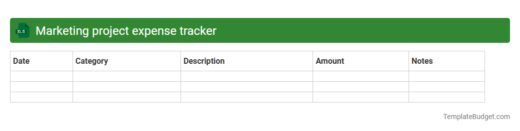 Marketing project expense tracker
