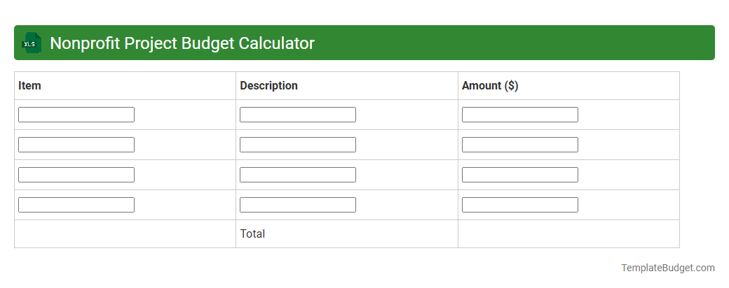 Nonprofit Project Budget Calculator