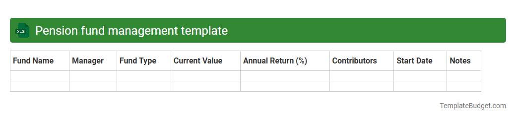 Pension fund management template