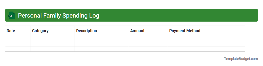 Personal Family Spending Log