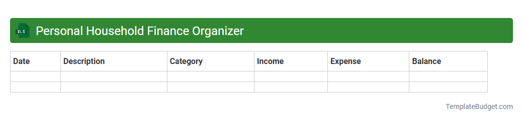 Personal Household Finance Organizer