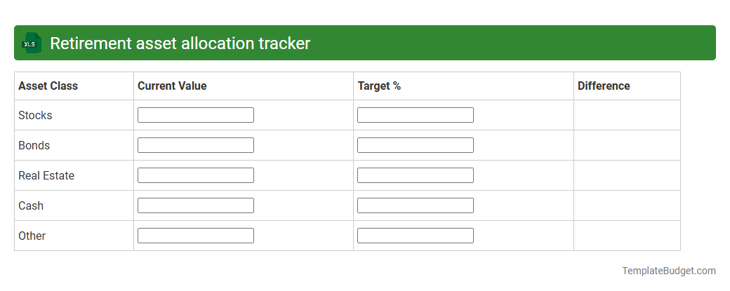 Retirement asset allocation tracker
