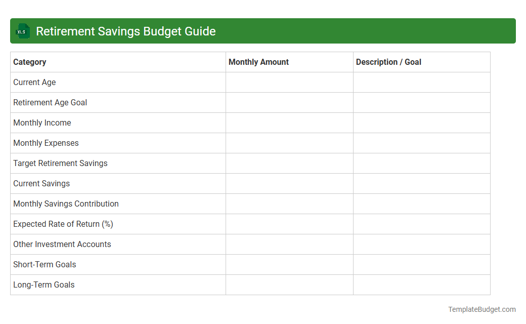 Retirement Savings Budget Guide