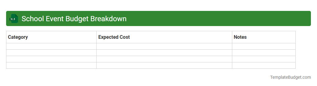 School Event Budget Breakdown