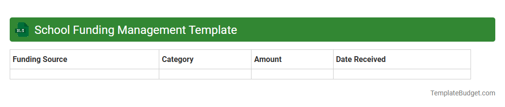 School Funding Management Template
