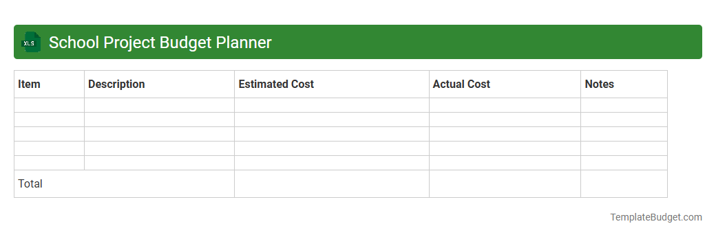School Project Budget Planner