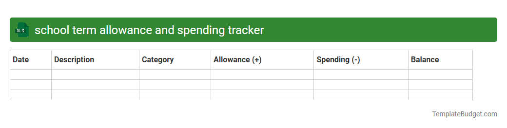 school term allowance and spending tracker