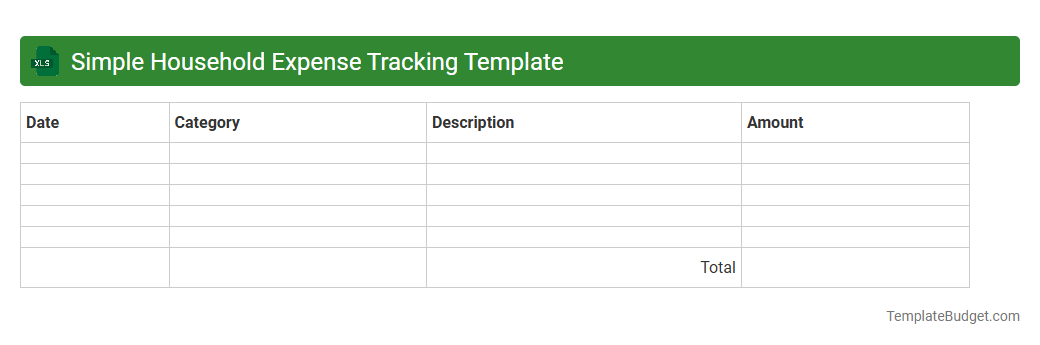 Simple Household Expense Tracking Template