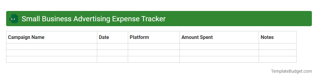 Small Business Advertising Expense Tracker