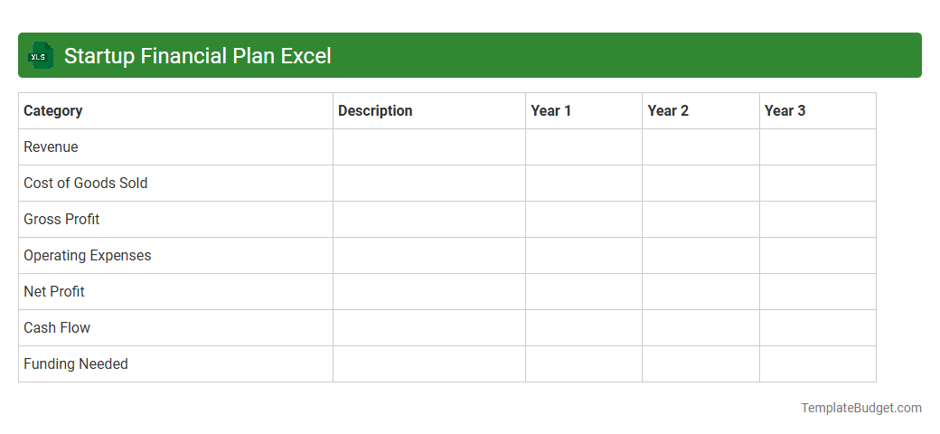 Startup Financial Plan Excel