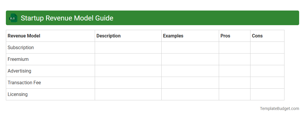 Startup Revenue Model Guide