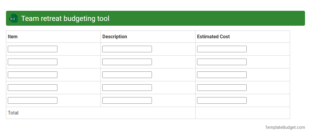Team retreat budgeting tool