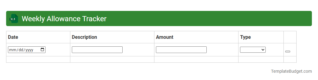 Weekly Allowance Tracker