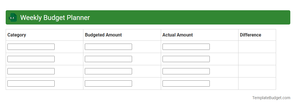 Weekly Budget Planner
