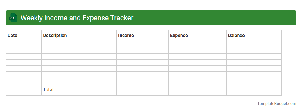 Weekly Income and Expense Tracker