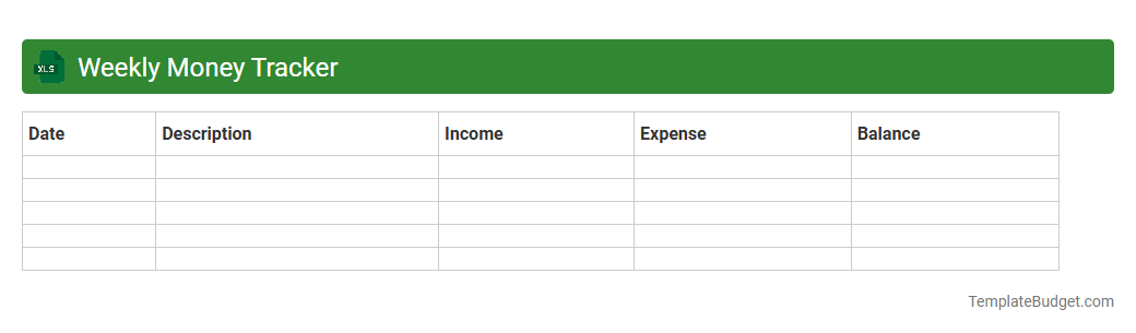 Weekly Money Tracker