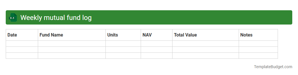 Weekly mutual fund log