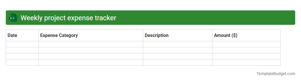 Weekly project expense tracker