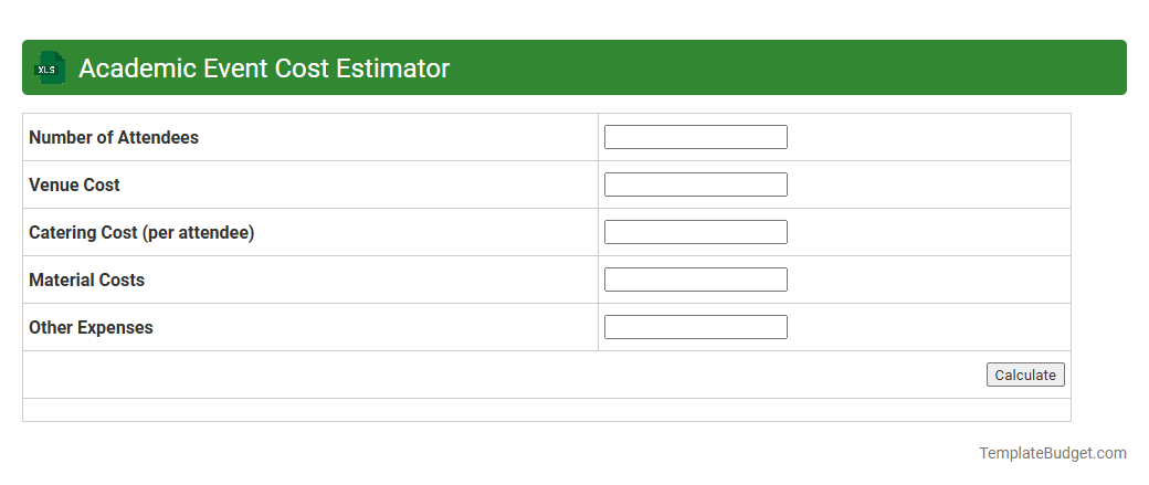 Academic Event Cost Estimator