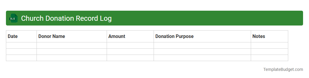 Church Donation Record Log