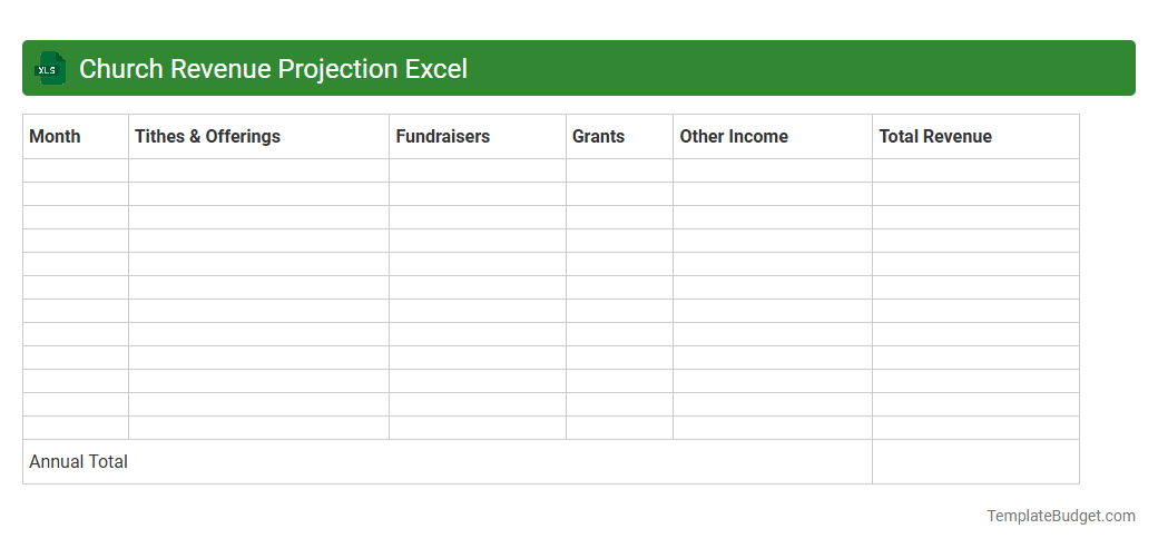 Church Revenue Projection Excel