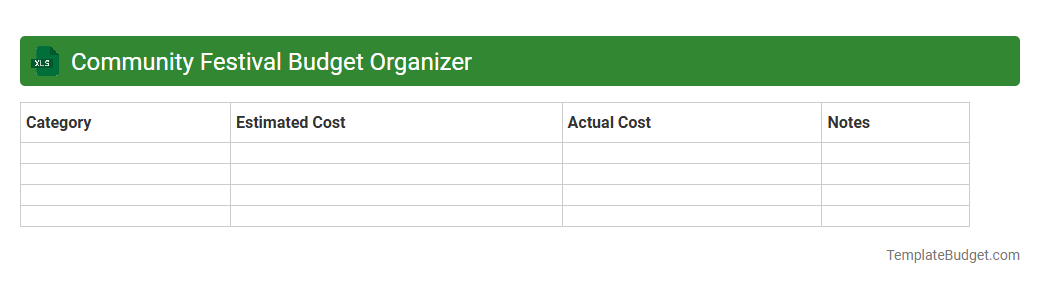 Community Festival Budget Organizer