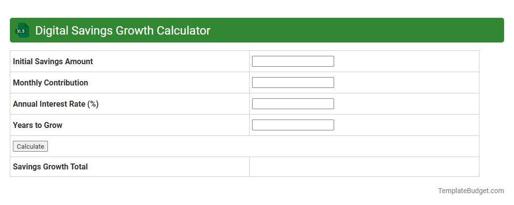 Digital Savings Growth Calculator