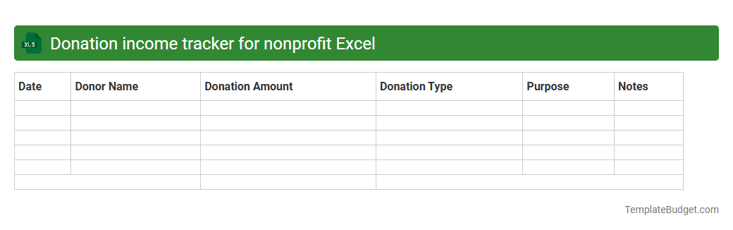 Donation income tracker for nonprofit Excel