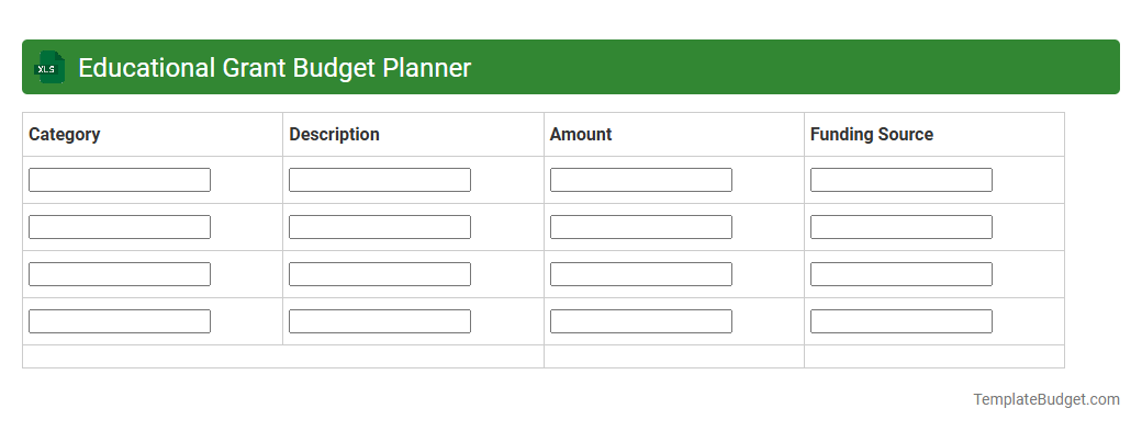 Educational Grant Budget Planner