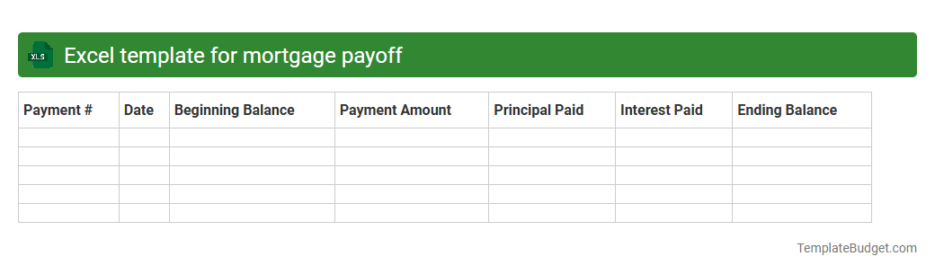 Excel template for mortgage payoff