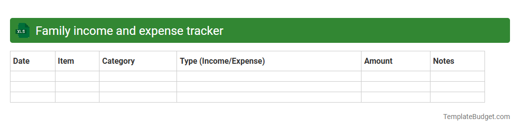 Family income and expense tracker
