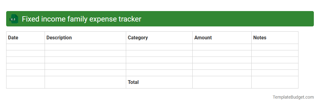 Fixed income family expense tracker