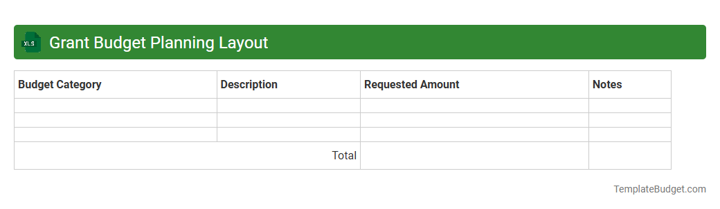 Grant Budget Planning Layout