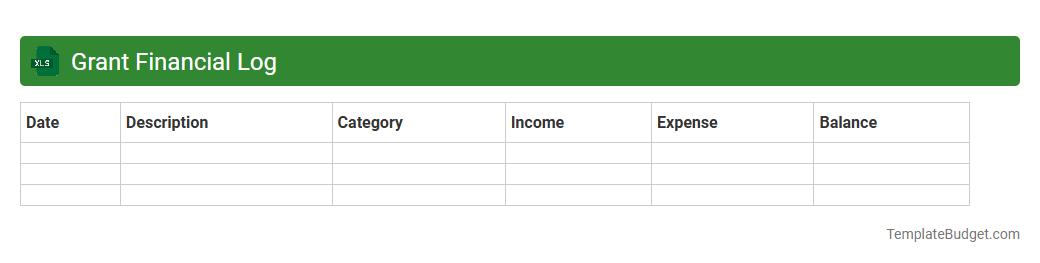 Grant Financial Log