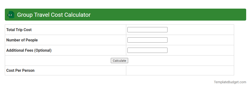 Group Travel Cost Calculator