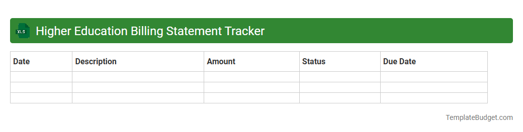 Higher Education Billing Statement Tracker