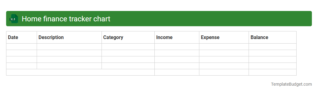 Home finance tracker chart