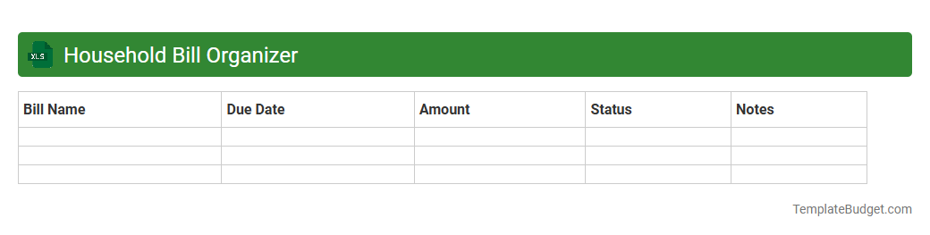 Household Bill Organizer