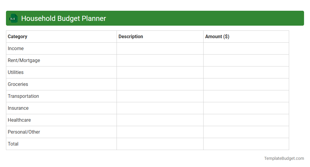 Household Budget Planner